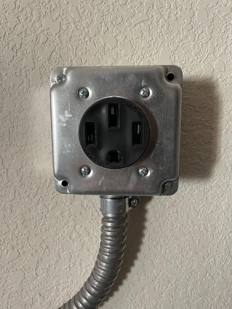 NEMA 14-50 outlet installed for Electrical Panel Upgrade in Hillandale